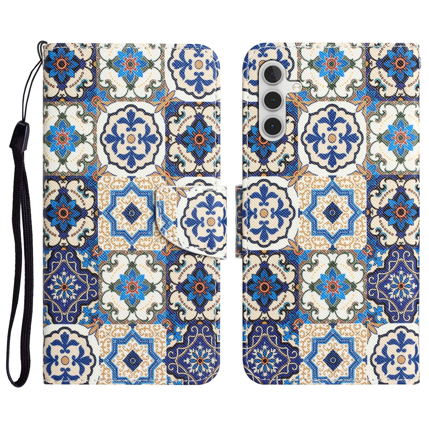 For Samsung Galaxy S23 FE PU Leather Flip Case Pattern Printing Protective Wallet Cover with Strap For Samsung Galaxy S23 FE PU Leather Flip Case Pattern Printing Protective Wallet Cover with Strap